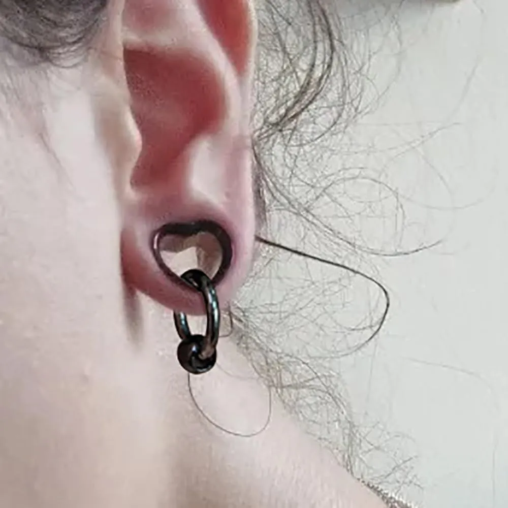 1 pair Ear Gauges with 1 ring 1 ball Hypoallergenic 316 earrings weight Stainless Steel Ear Stretchers Plus Tunnels (0G-1") 8mm-25mm 00G Body Piercing Jewelry
