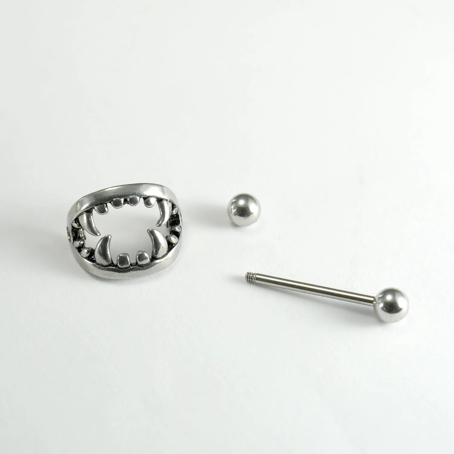 14G 16G Spooky Nipple Piercing Jewelry for Halloween, Vampire Skull Nipple Rings Surgical Steel for Men and Women, Nipple Shields Barbell Rings