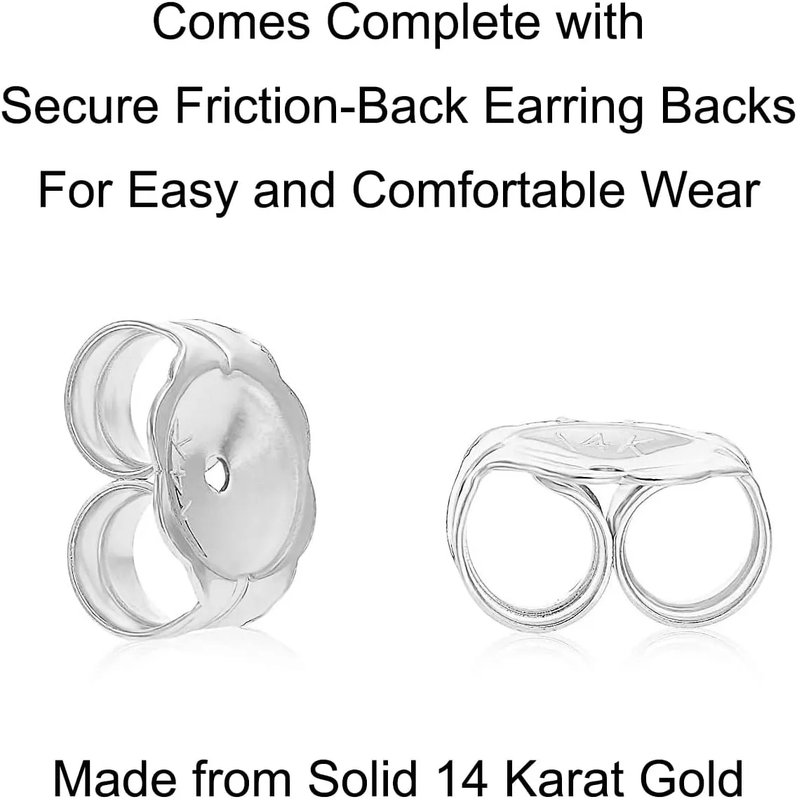 14k Gold Round Disc Studs Flat Circle Dot Earrings | 14-karat Solid Gold Simple Round Stud Earrings for Women