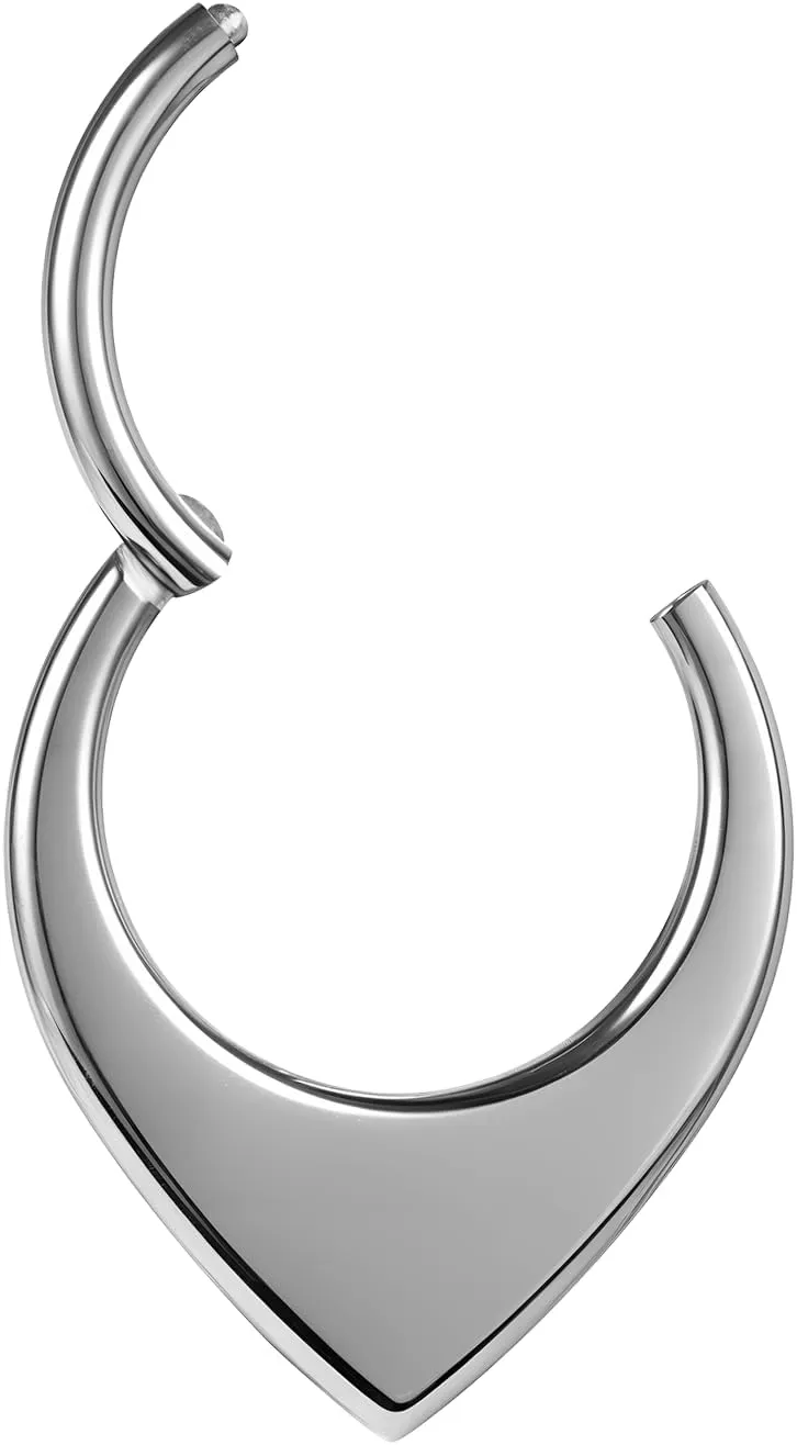 16G 8mm/10mm Nose Rings Hoops Surgical Steel Septum Rings Hoops Hinged Segment Nose Cartilage Clicker Hoop Earrings Piercing Rings for Piercing Rings for Women Men Gold Silver