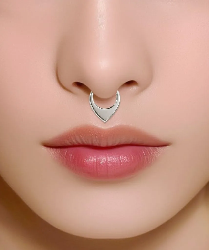 16G 8mm/10mm Nose Rings Hoops Surgical Steel Septum Rings Hoops Hinged Segment Nose Cartilage Clicker Hoop Earrings Piercing Rings for Piercing Rings for Women Men Gold Silver