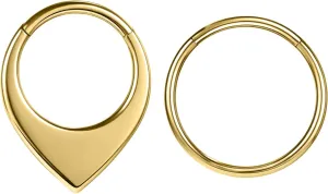 16G 8mm/10mm Nose Rings Hoops Surgical Steel Septum Rings Hoops Hinged Segment Nose Cartilage Clicker Hoop Earrings Piercing Rings for Piercing Rings for Women Men Gold Silver