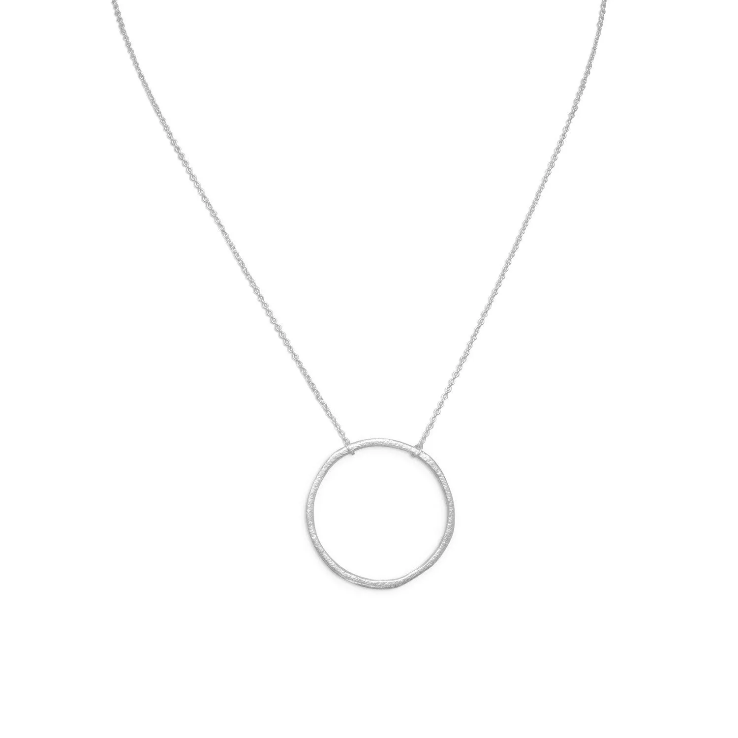 16" Textured Circle Necklace