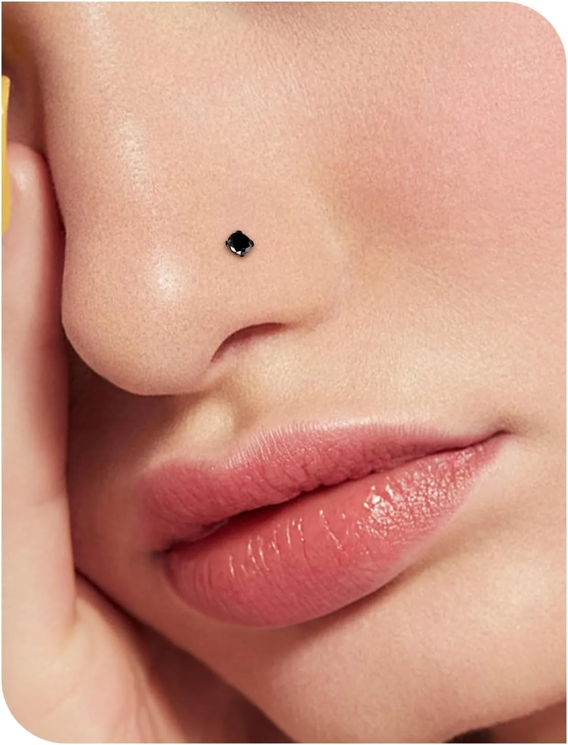 18G 20G 22G Stainless Surgical Steel Titanium Nose Rings Studs for Women L Shaped Nose Rings Screw Nose Studs Nostrial Piercing Jewelry for Women Men Silver Gold Black