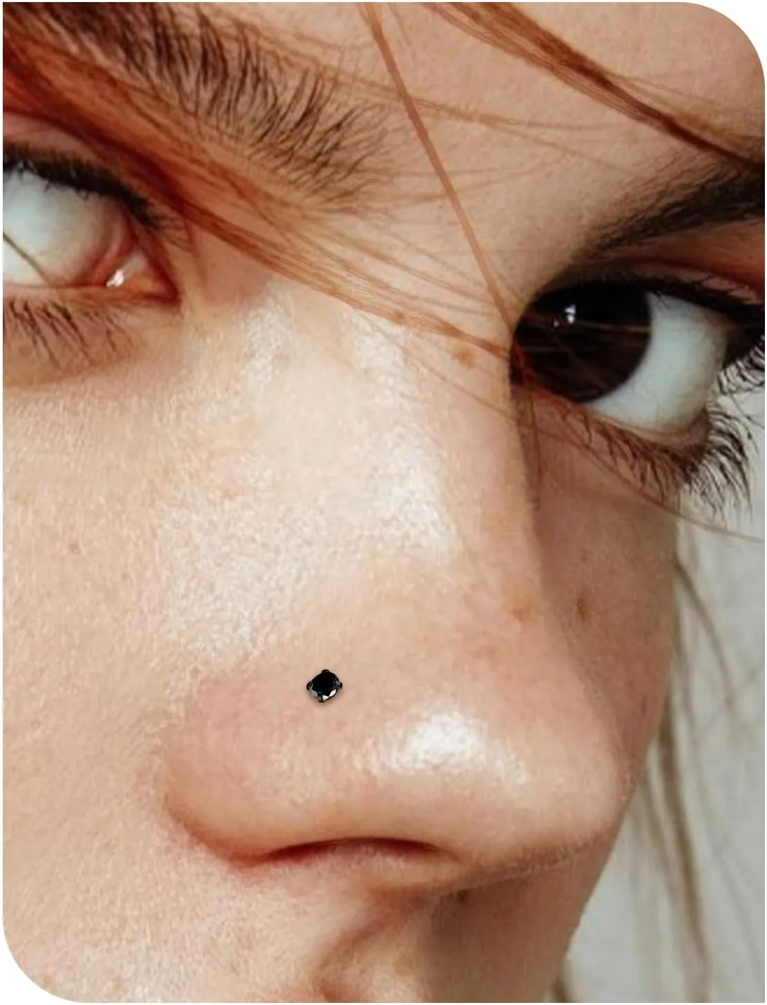 18G 20G 22G Stainless Surgical Steel Titanium Nose Rings Studs for Women L Shaped Nose Rings Screw Nose Studs Nostrial Piercing Jewelry for Women Men Silver Gold Black