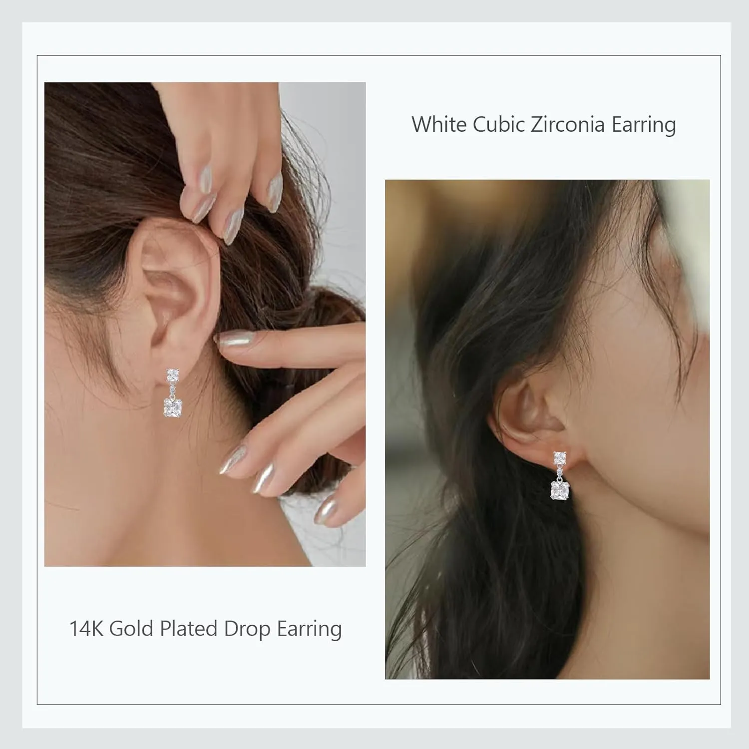 18k/14k Gold Plated Jewelry Set for Women 4/2 Pcs Emerald-cut/Heart/Cushion-cut Cubic Zirconia Necklace Earring Bracelet Anklet Set Birthstone Jewelry Wife Mother Wedding Prom Birthday Gift