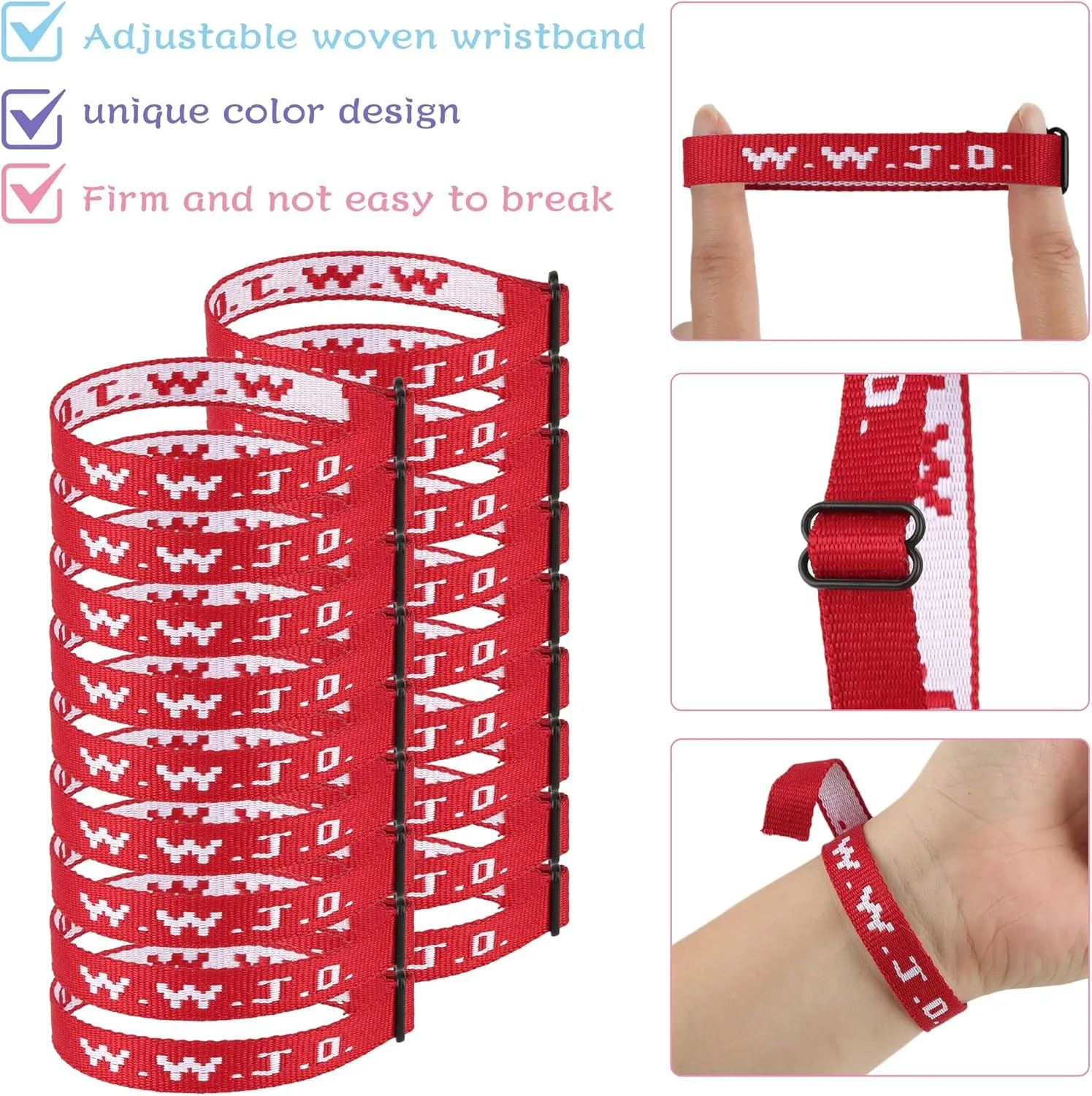 18PCS WWJD Christian Bracelet Pack for Women Men, Jesus Gifts Bracelets Bulk, WWJD Bracelets - What Would Jesus Do Bracelet