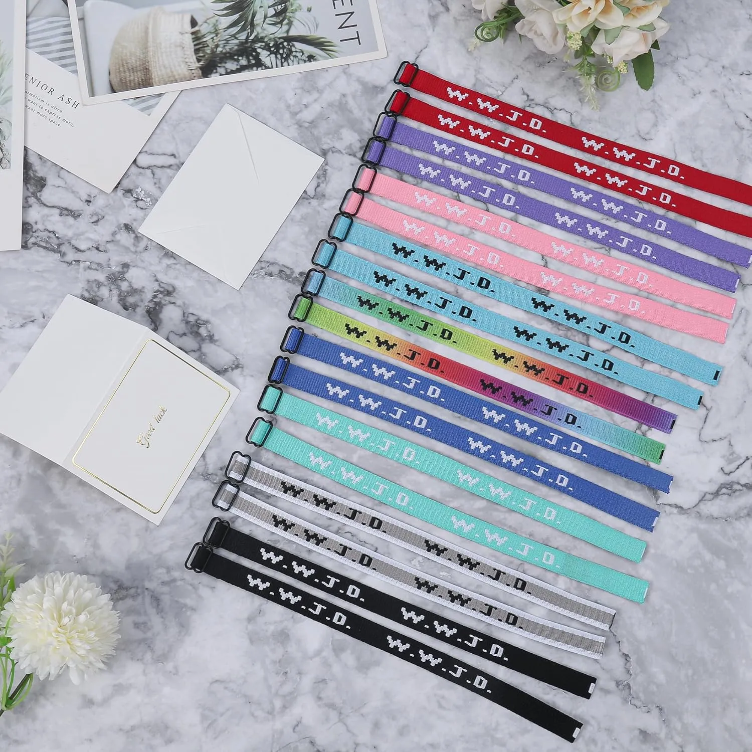 18PCS WWJD Christian Bracelet Pack for Women Men, Jesus Gifts Bracelets Bulk, WWJD Bracelets - What Would Jesus Do Bracelet
