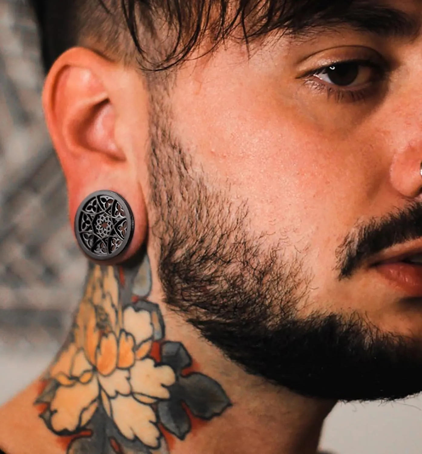 2 PCS Figure Gauges for Ears Hypoallergenic 316 Stainless Steel Ear Gauge Plugs for Women Men Comfy Ear Plugs Gauges Body Ear Piercing Jewelry