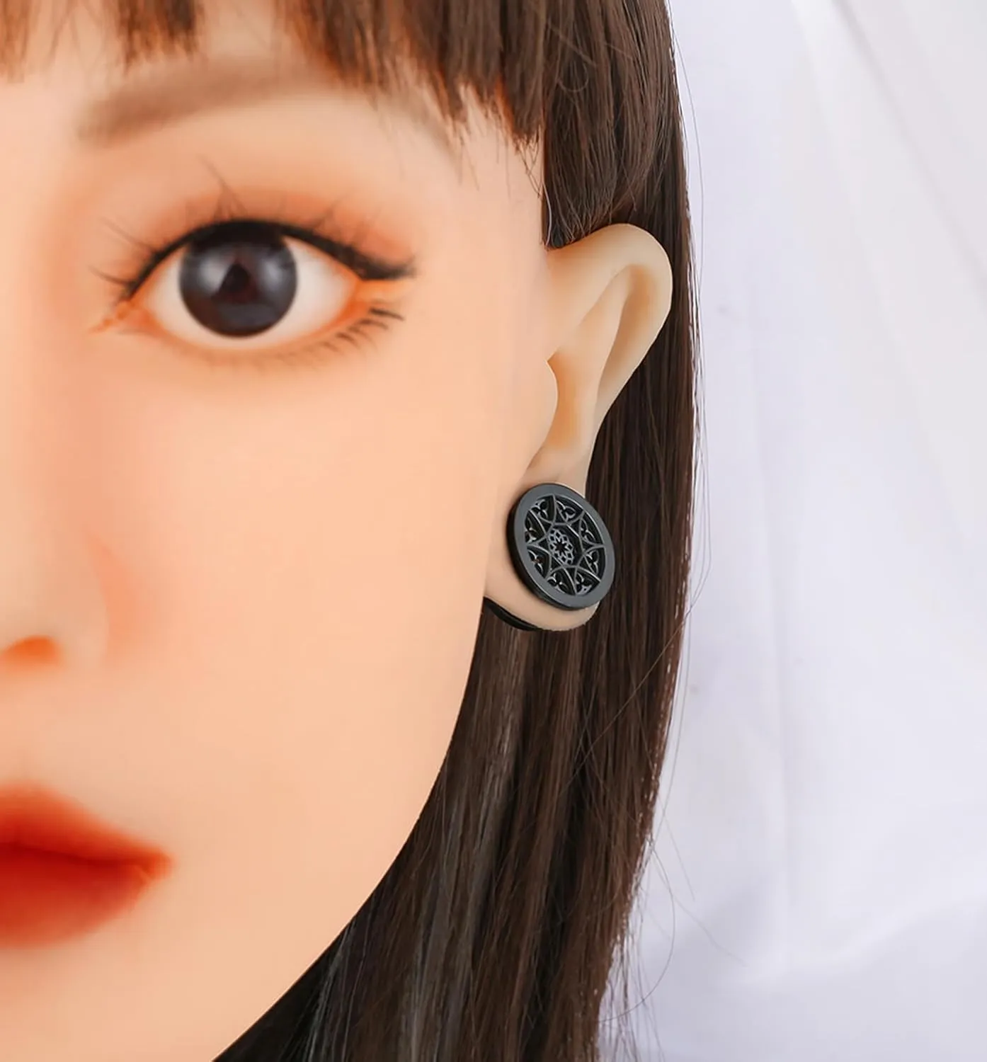 2 PCS Figure Gauges for Ears Hypoallergenic 316 Stainless Steel Ear Gauge Plugs for Women Men Comfy Ear Plugs Gauges Body Ear Piercing Jewelry