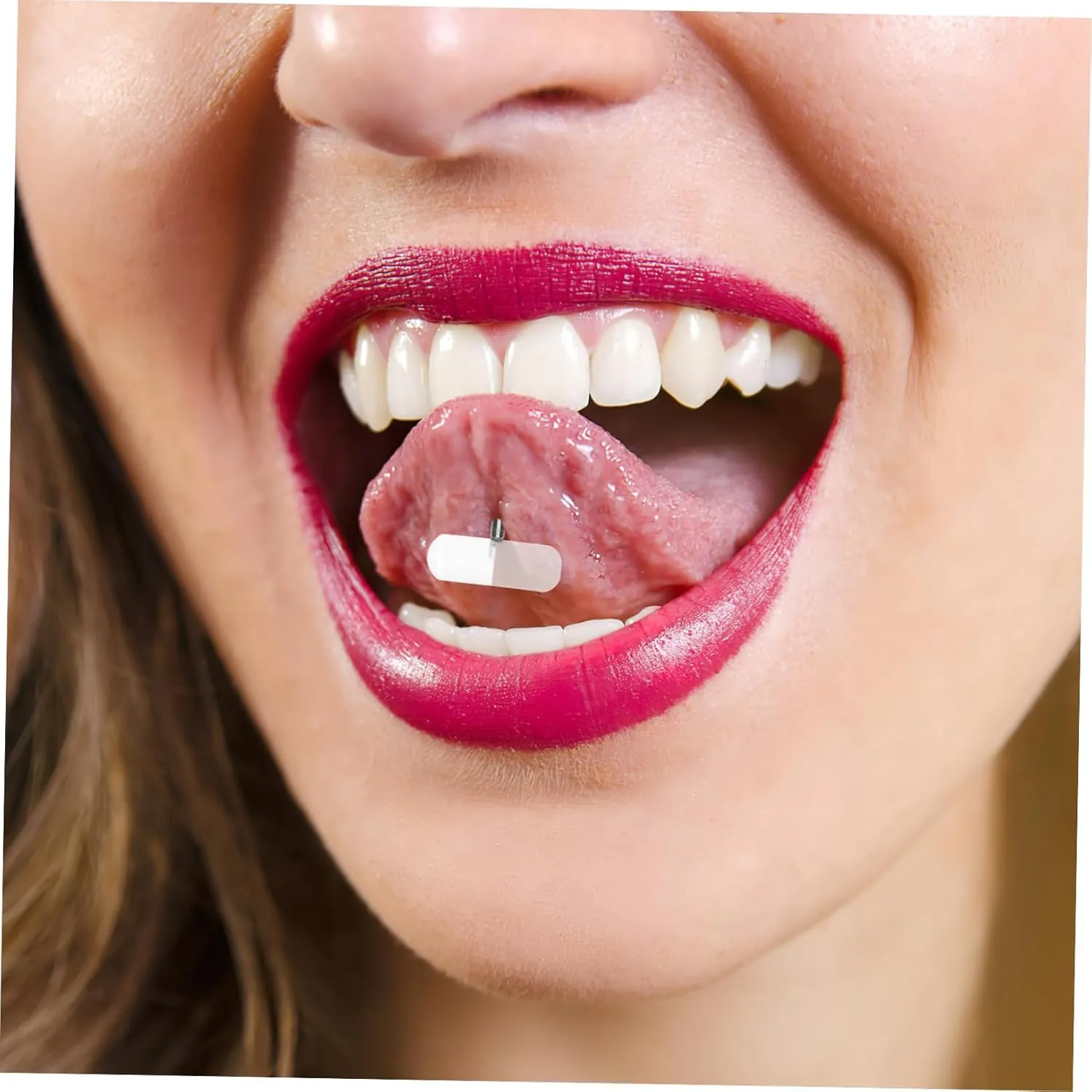 20 Pcs Pill Tongue Ring Eyebrow Belly Button Rings Barbell Stud Ring Pill Shaped Tongue Rings Tongue