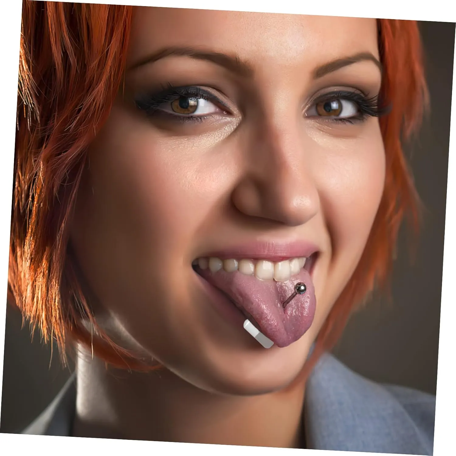 20 Pcs Pill Tongue Ring Eyebrow Belly Button Rings Barbell Stud Ring Pill Shaped Tongue Rings Tongue