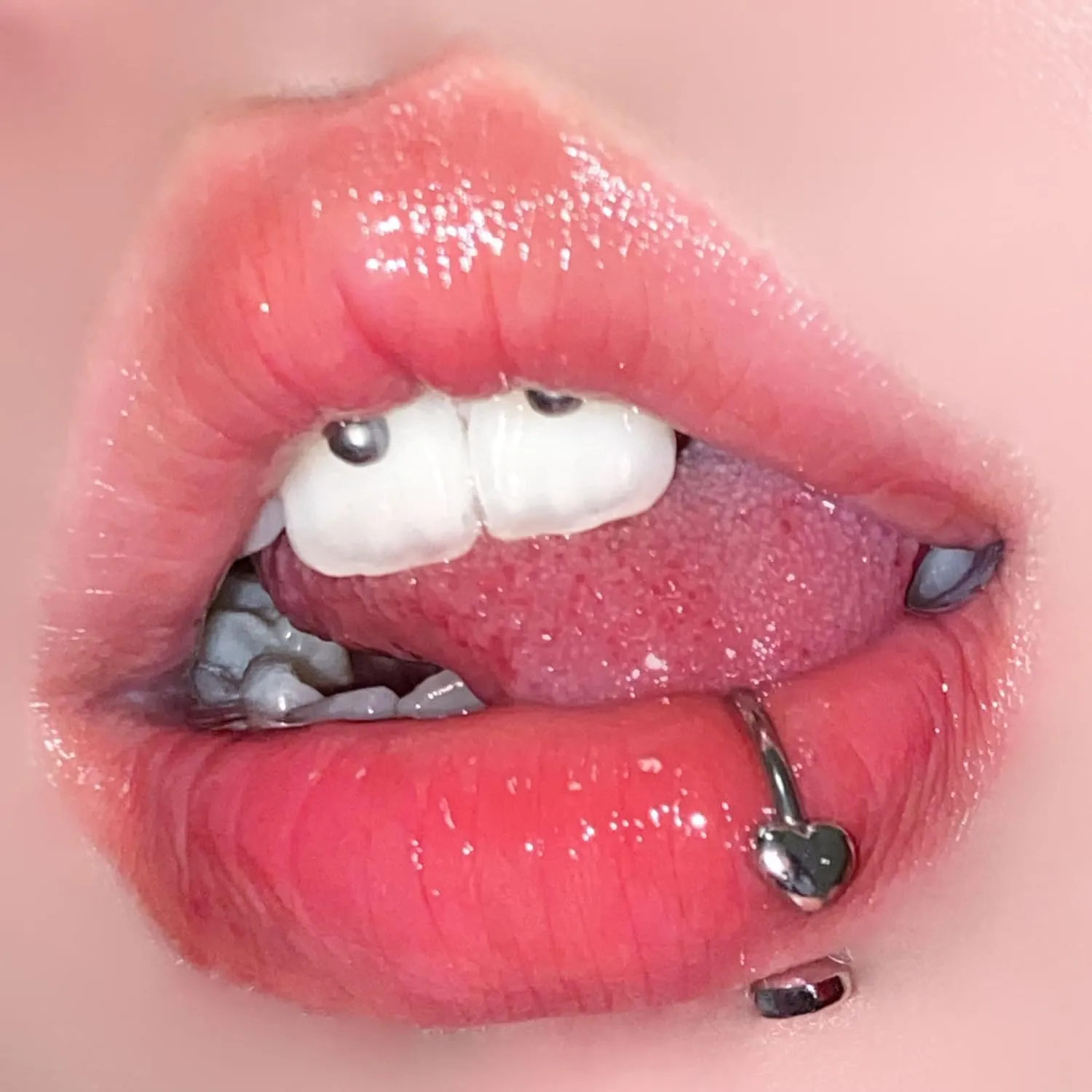 2Pcs 16G Heart Snake Bite Jewelry for Women 316L Surgical Steel Labret Lip Rings 8/10/12mm Hoops Lip Piercing Jewelry