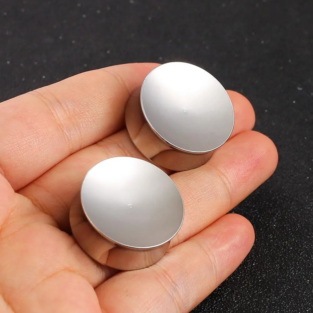 2PCS 8mm-25mm (0G-1") Concave Ear Gauges Ear Plugs Gauges Tunnels for Stretched Ears Hypoallergenic 316 Stainless Steel Ear Body Piercing Jewelry for Women Men