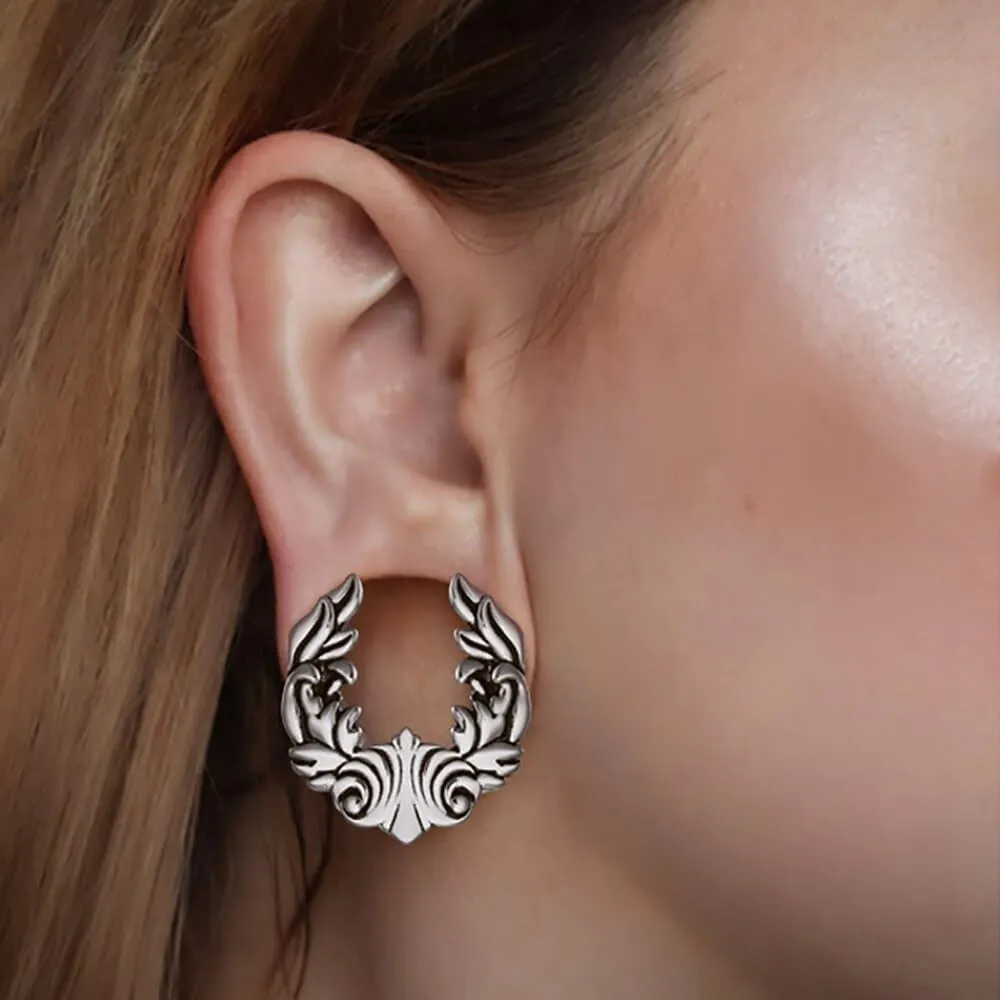 2PCS 8mm-25mm (0G-1") Elf Saddle Plugs Gauges for Stretched Ears, Hypoallergenic 316 Stainless Steel Ear Gauges Tunnels Body Piercing Jewelry for Men Women