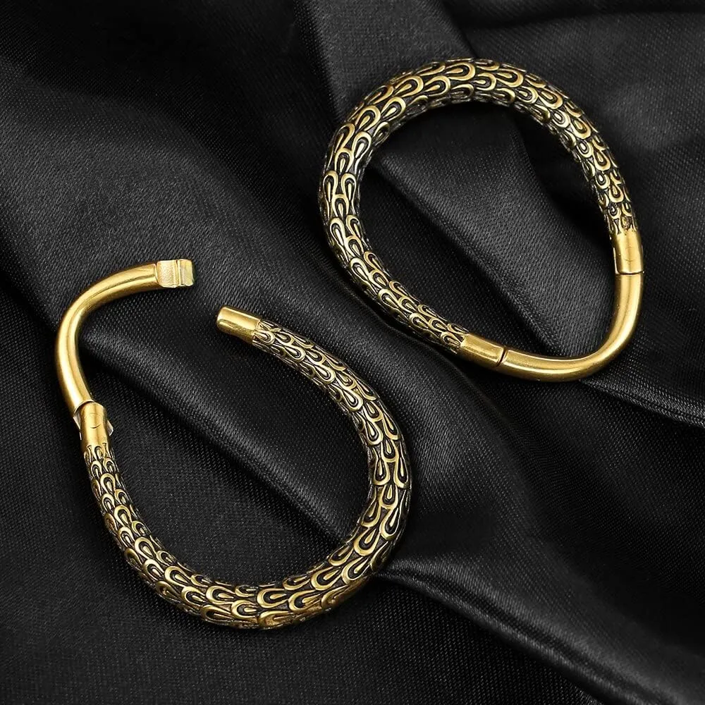 2PCS Hypoallergenic 316L Stainless Steel Printed Round,Spider Web,Bamboo Design Ear Weights Hangers For Stretched Ear Lobe Piercing Ear Plugs Gauges Body Jewelry