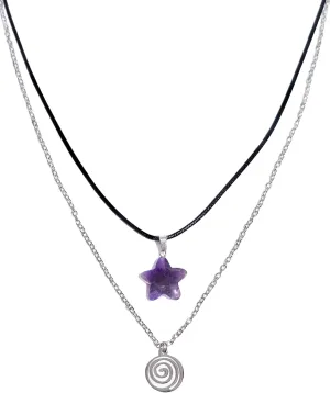 2Pcs Y2K Star Necklaces Set Gothic Star Necklace Y2K Accessories for Women Grunge Jewelry Necklace for Women Party Gift