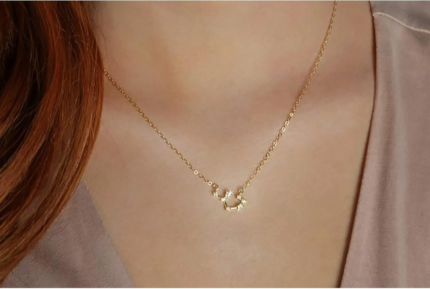 2Pcs Zodiac Necklace for Women 12 Constellation Necklace Zodiac Sign Horoscope Necklaces Zodiac Jewelry Gift