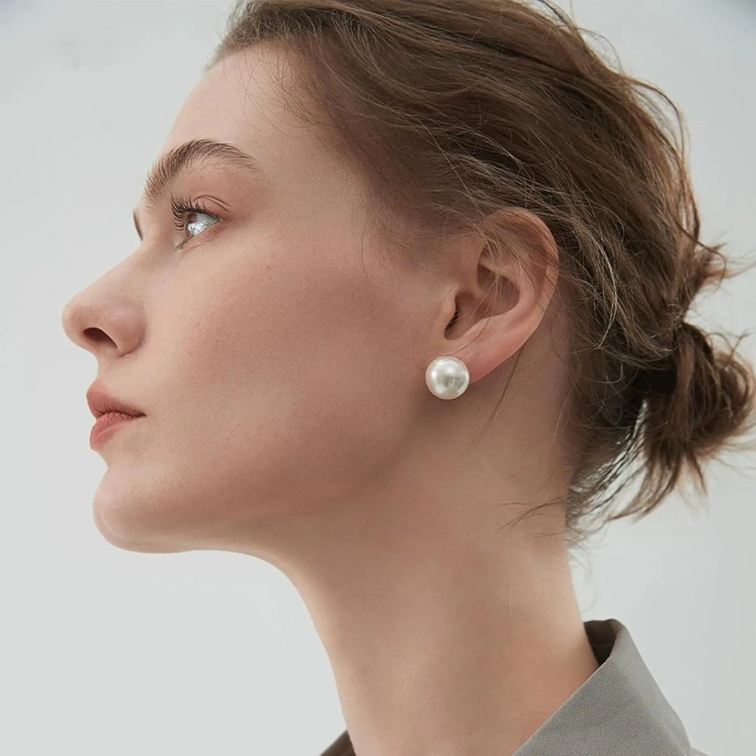 3 Pairs Stud Earrings Set For Women Gold Pearl Earrings Studs Set Hypoallergenic Cubic Zirconia Earrings
