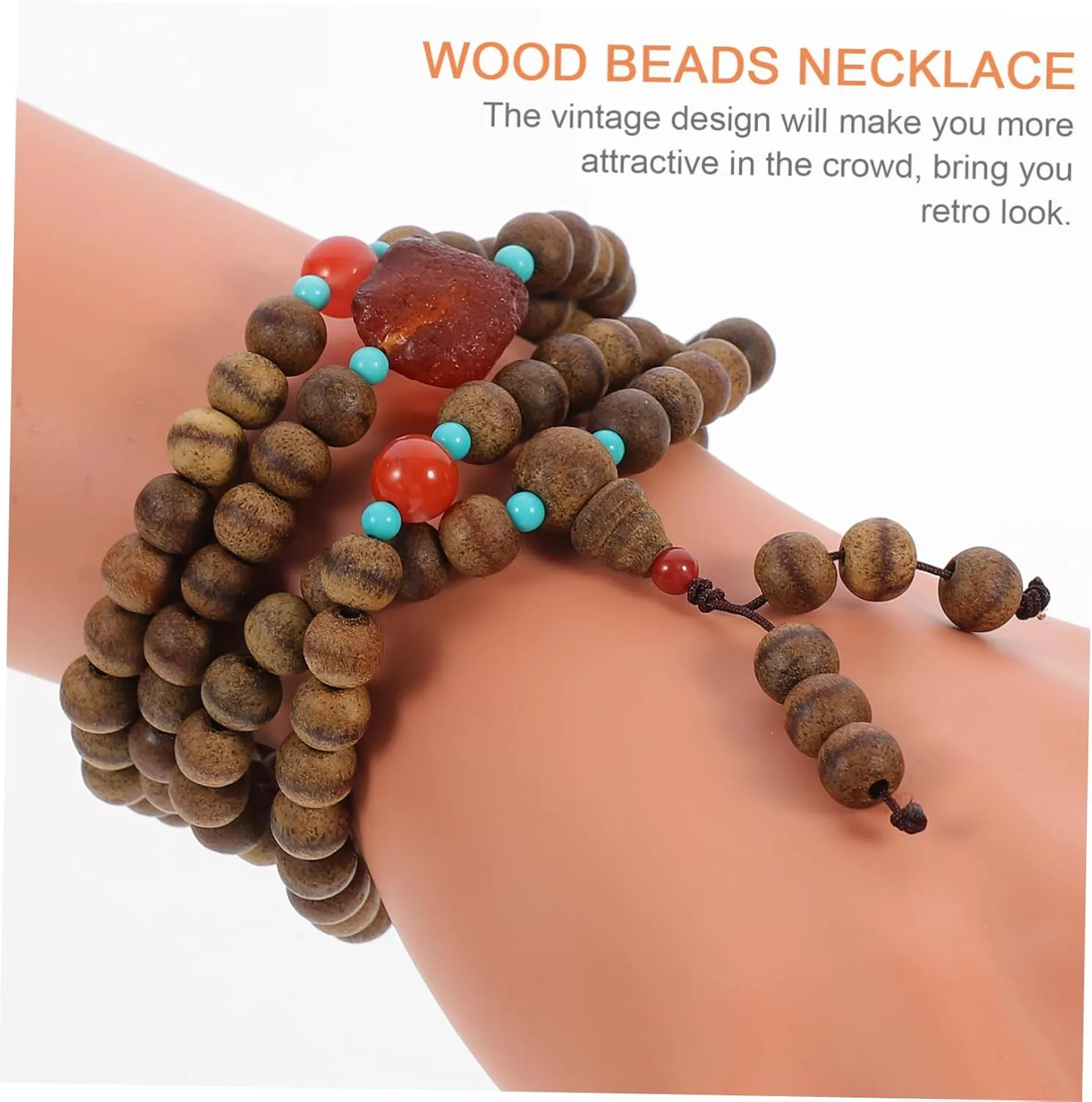 3 Pcs Bracelet Necklace Prayer Beads Wreath Ornaments Beads Necklaces Wood Beads Chain Jewelry Bracelt