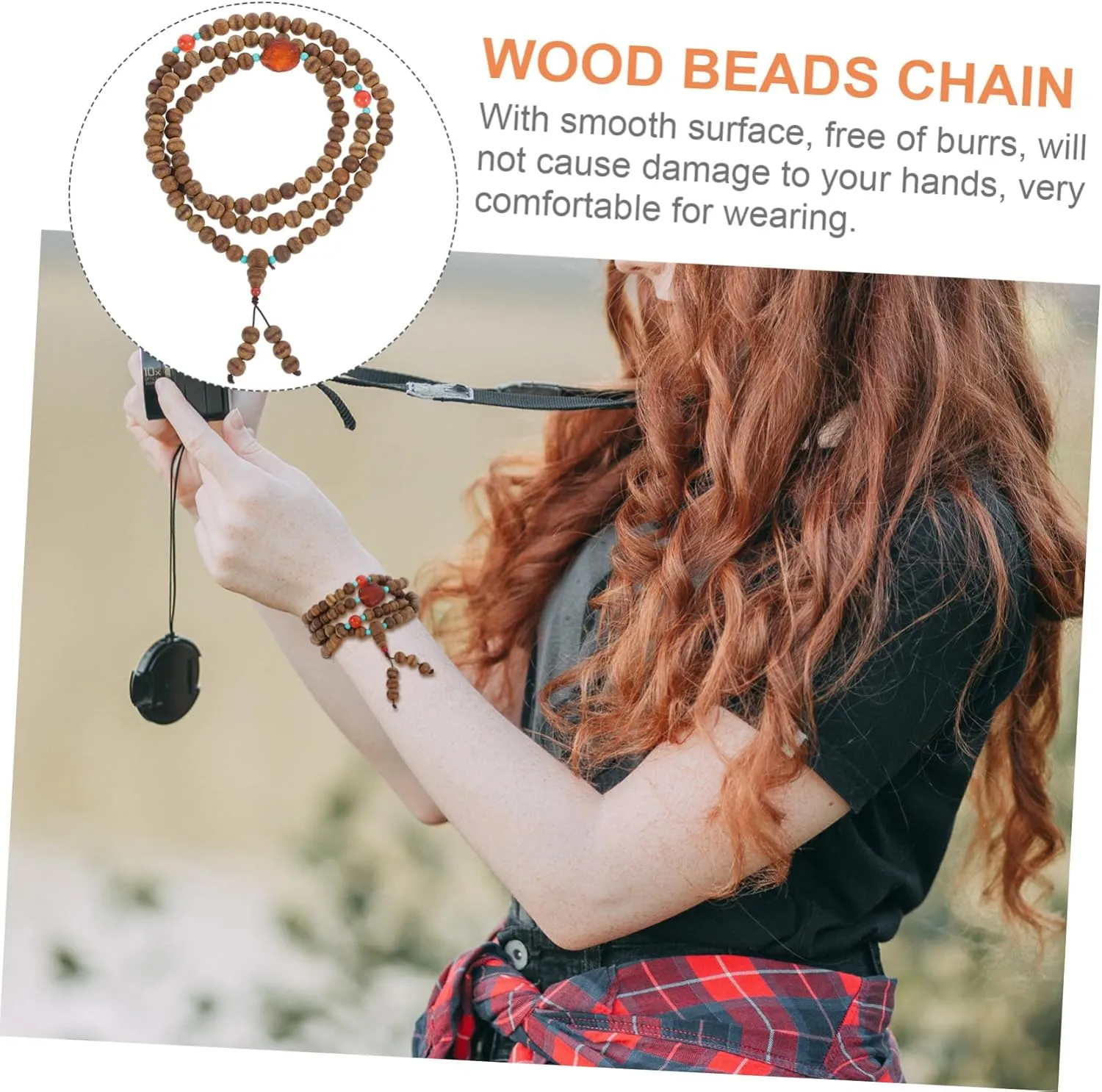 3 Pcs Bracelet Necklace Prayer Beads Wreath Ornaments Beads Necklaces Wood Beads Chain Jewelry Bracelt