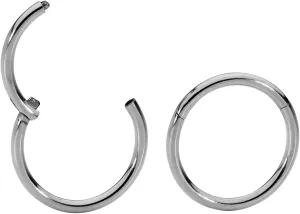 365 SLEEPERS 2PCS Titanium Implant Grade 20G Septum Jewelry Hinged Segment Ring Body Piercing Hoop Lip Rings Helix Cartilage Rook Sleeper Earrings Nickel Free Hypoallergenic 6mm  10mm