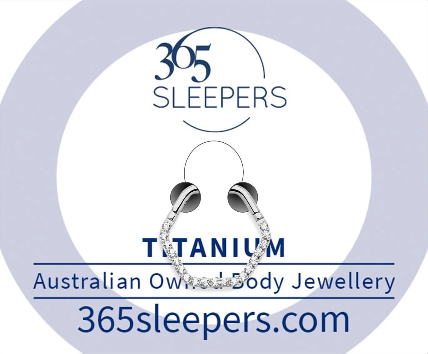 365 Sleepers Titanium Implant Grade 16G Gem Hexagonal Septum Jewelry Hinged Segment Ring Body Piercing Hoop Lip Rings Helix Cartilage Rook Sleeper Earrings 8mm  10mm