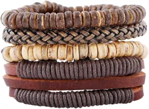 4 Pcs SetColorful Surfer Stretch Bracelet, Letter Vinyl Beads Bracelet Set Handmade Elastic Rope Heishi Bracelet Retro Style Summer Beach Bracelet for Women Men