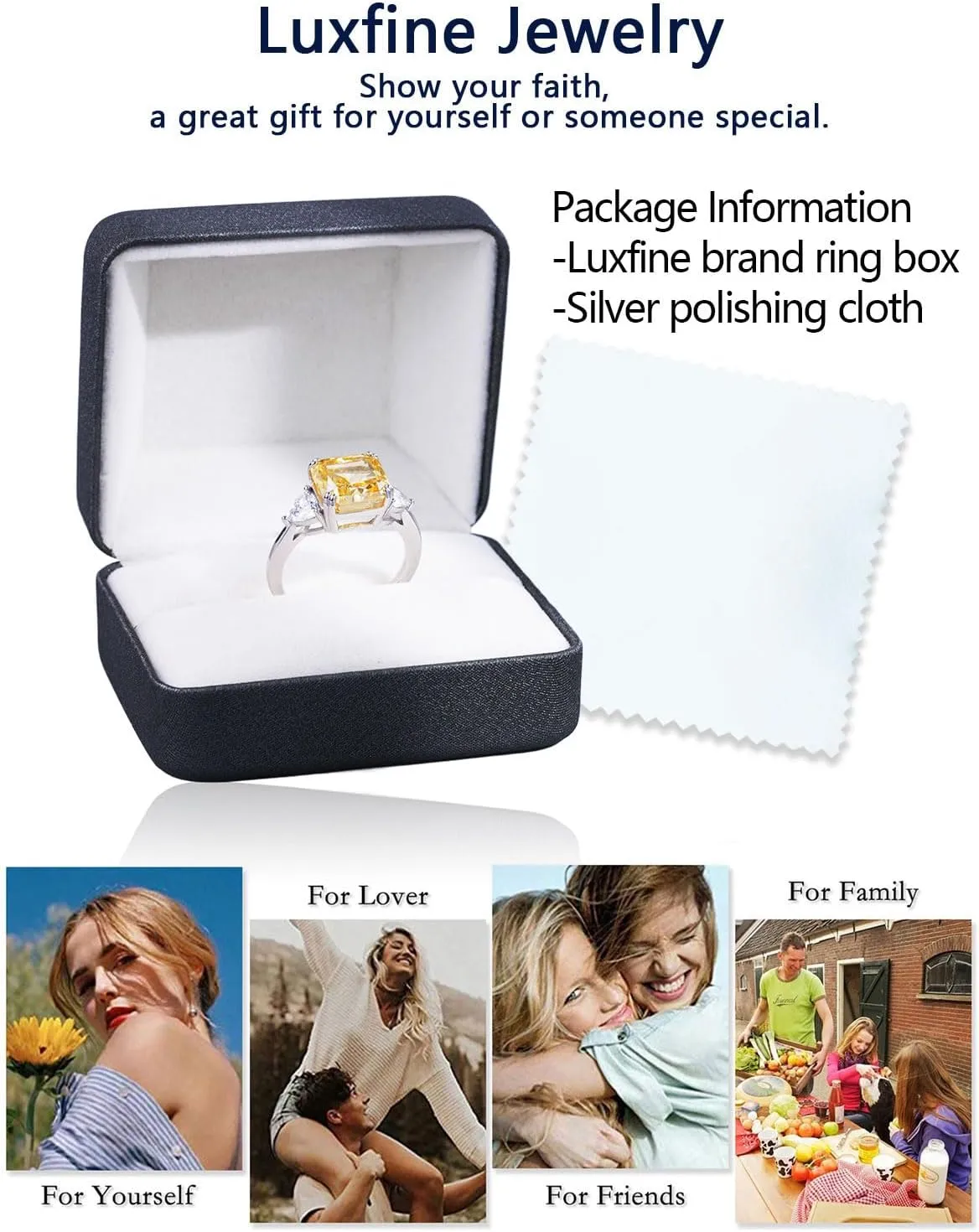 5 CT Diamond Rings for Women, Engagement Rings,Princess Cut Ring 925 Sterling Silver Simulated Diamond Jewelry(ClearYellowPink) with Gift Box