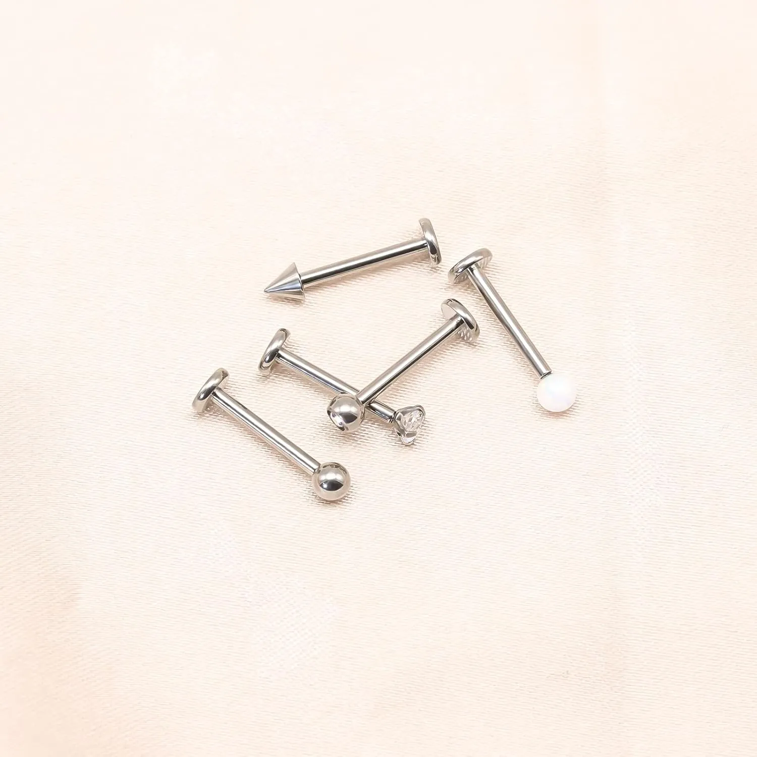 5pcs G23 Titanium Nose Horseshoe Septum Rings Curved Barbell Eyebrow Lip Labret Rings Tragus Helix Daith Earrings Monroe Piercing Jewelry