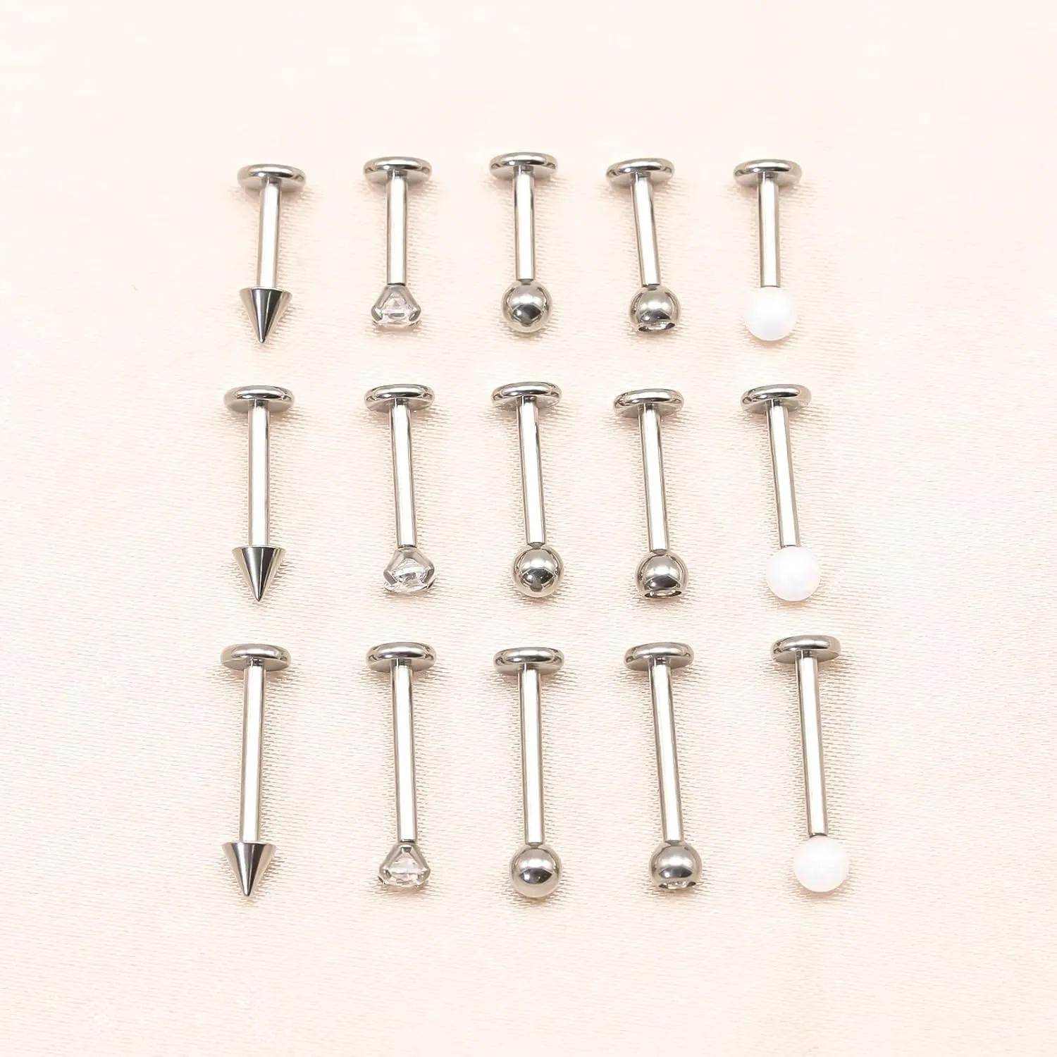 5pcs G23 Titanium Nose Horseshoe Septum Rings Curved Barbell Eyebrow Lip Labret Rings Tragus Helix Daith Earrings Monroe Piercing Jewelry