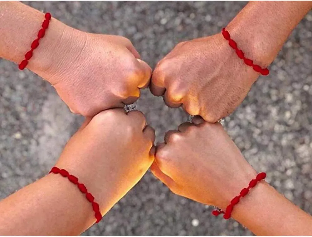 6 Pieces Handmade Knots Red Black Evil Eye Bracelets for Protection and Good Luck, Adjustable Kabbalah Friendship String Bracelets for Women Men