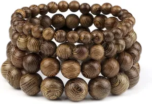 6/8/10/12mm Men Vintage Bracelet Original Wooden Beads Meditation Prayer Buddha Stretch Bracelets&Bangle Women Yoga Jewelry Gift 8U0FR (6mm)