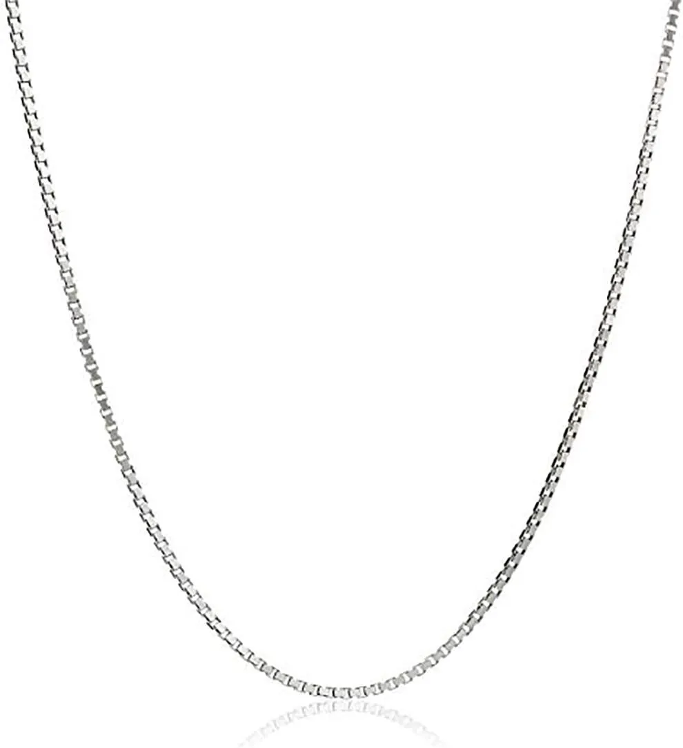 925 Sterling Silver Designer Chain 0.8MM Delicate Italian Box Chain - Super Thin & Strong Lovely Necklaces