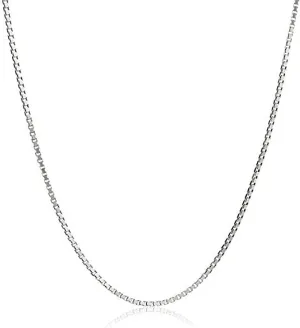 925 Sterling Silver Designer Chain 0.8MM Delicate Italian Box Chain - Super Thin & Strong Lovely Necklaces