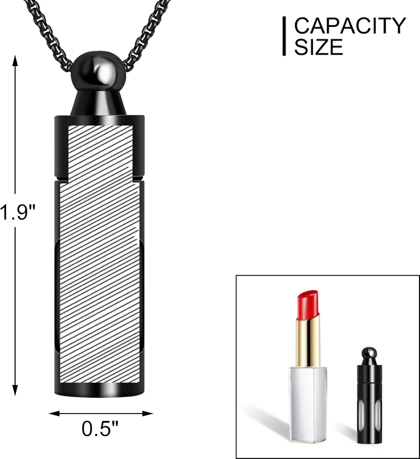 abooxiu Glass Container Urn Necklaces for Ashes Stainless Steel Cremation Jewelry Memorial Pendant Keepsake - Customize Available