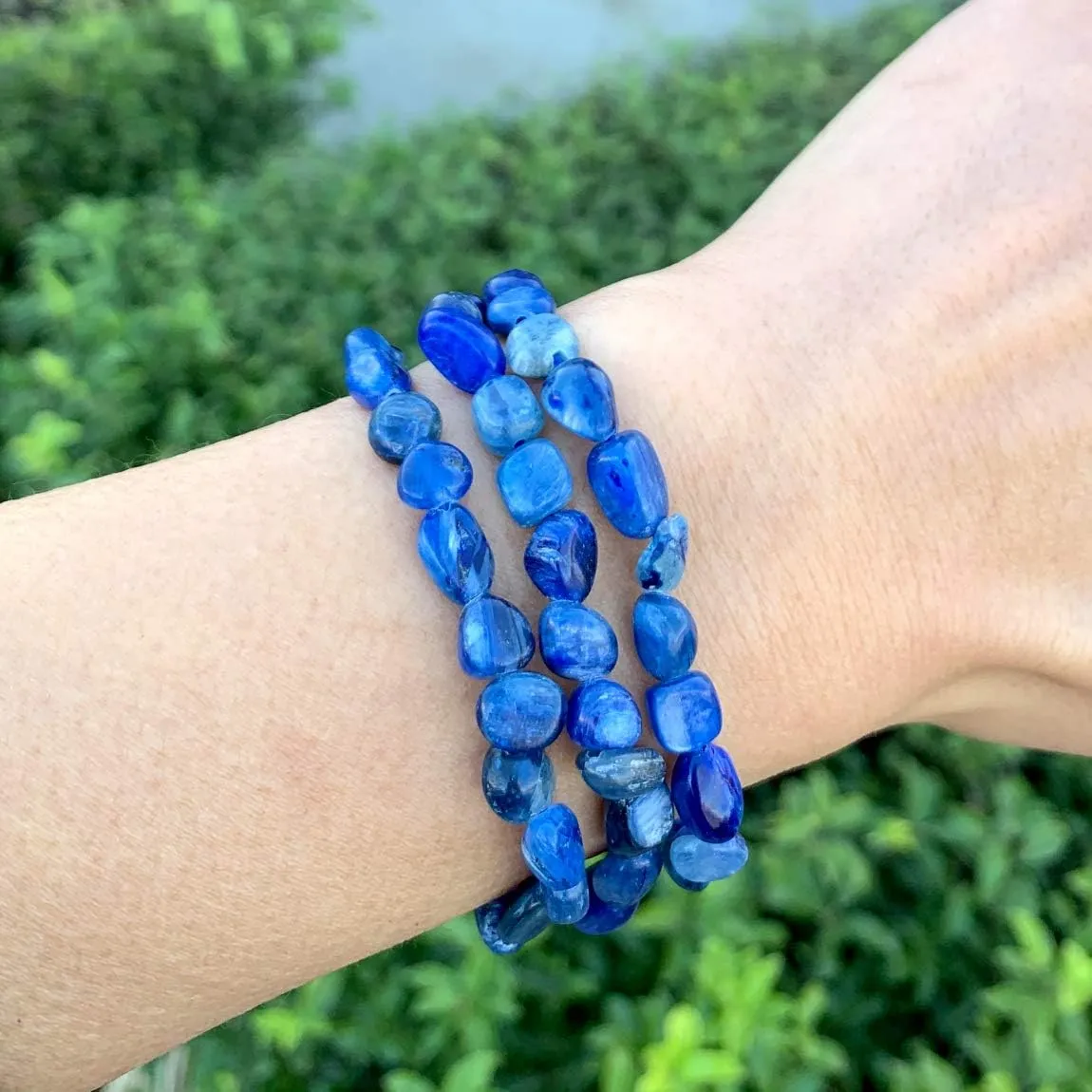 Adabele 1pc Natural Stretch Gemstone Bracelet 5mm-10mm Free Form Bead 7 Inch 7.5 Inch Healing Crystal Engergy Quartz Chakra Jewelry Women Birthday Gift
