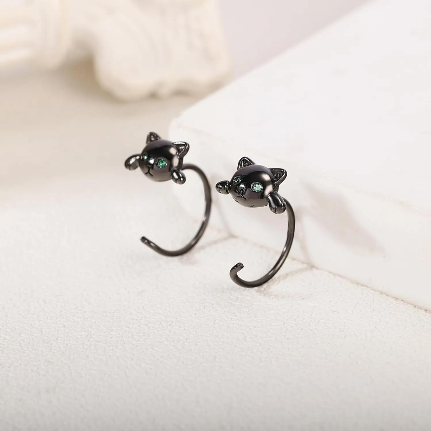 AoedeJ Half Hoop Earrings 925 Sterling Silver Tiny Huggie Hoop Small Comfy Half Hoop C Hoop Earrings for Women