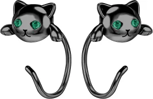 AoedeJ Half Hoop Earrings 925 Sterling Silver Tiny Huggie Hoop Small Comfy Half Hoop C Hoop Earrings for Women
