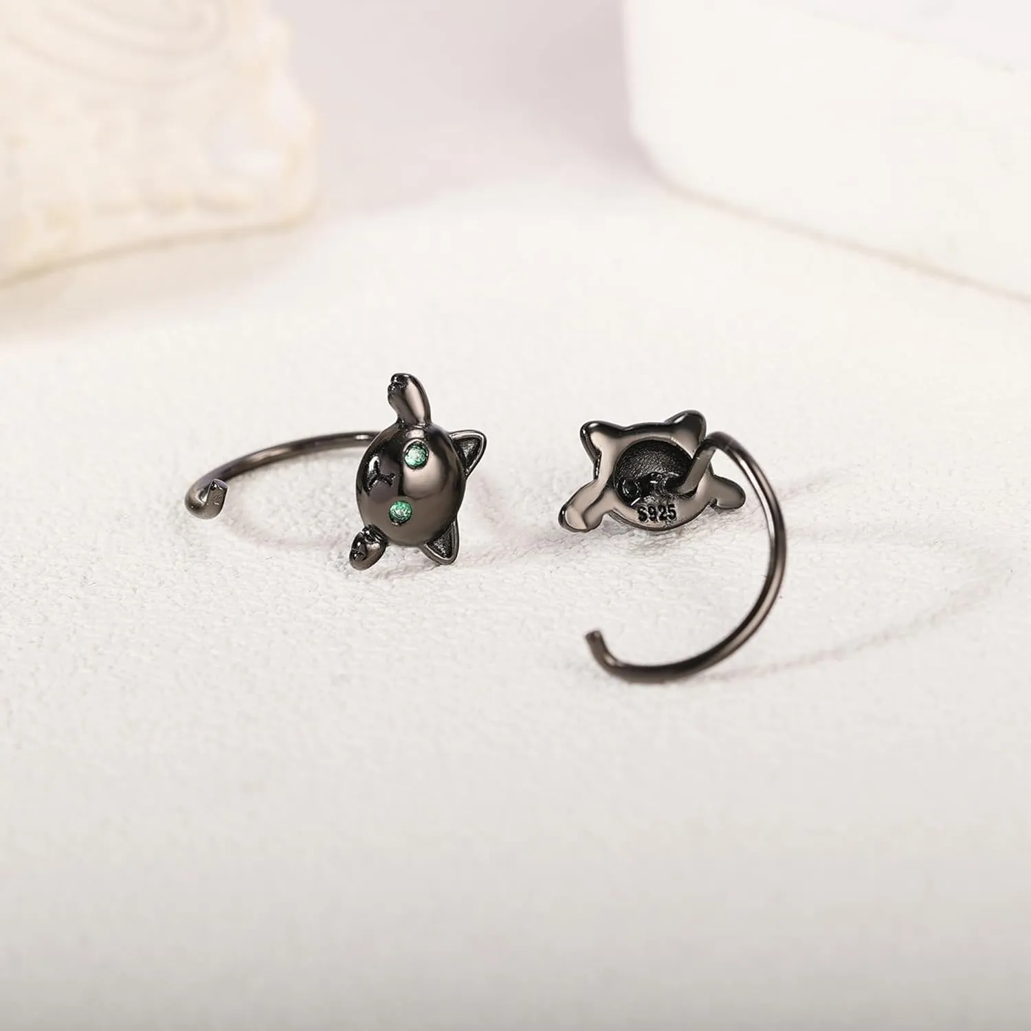 AoedeJ Half Hoop Earrings 925 Sterling Silver Tiny Huggie Hoop Small Comfy Half Hoop C Hoop Earrings for Women