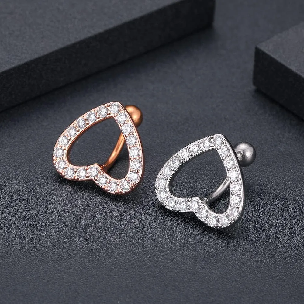 BaronHong Belly Button Ring Belly Button Piercing Surgical Steel Belly Rings 14G Belly Navel Rings Piercing Jewelry