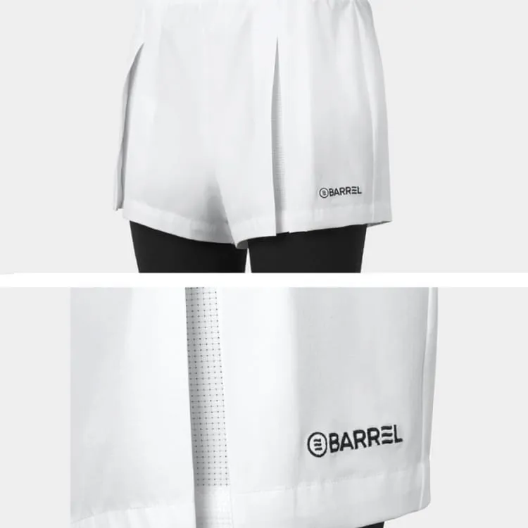 Barrel Women Essential Shorts Leggings-WHITE