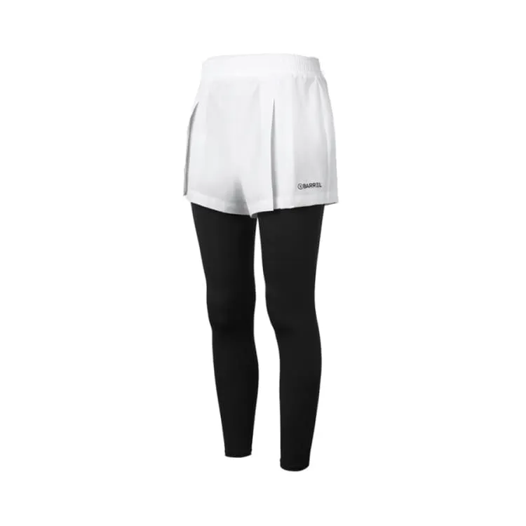 Barrel Women Essential Shorts Leggings-WHITE