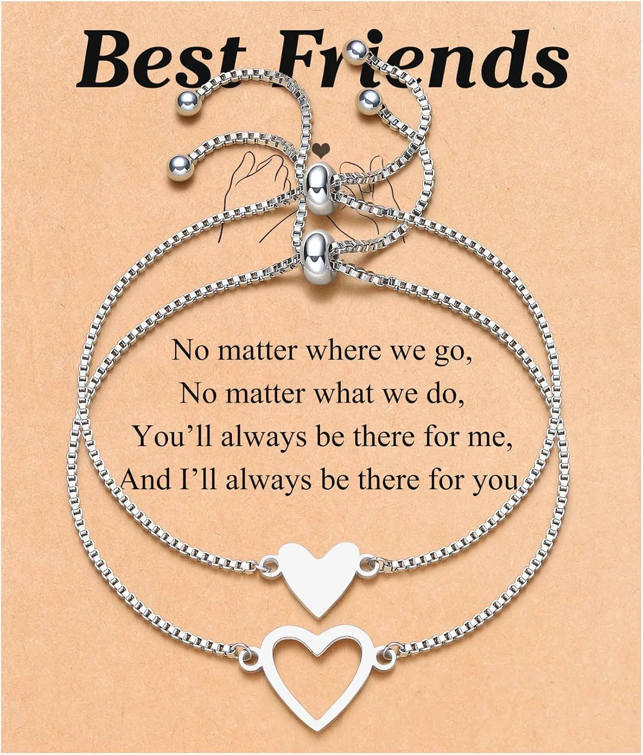 Best Friend Matching Bracelet Gifts for Women Valentines Christmas Birthday Friendship Female