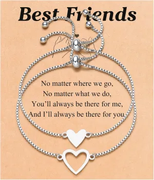 Best Friend Matching Bracelet Gifts for Women Valentines Christmas Birthday Friendship Female
