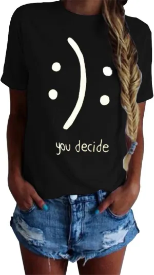 BLACKMYTH Women's T-Shirts Cotton Funny Graphic Design Casual Short Sleeve Top Tees