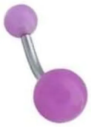 Body Accentz Glow in Dark Belly Rings 7 Color Choices Navel Rings Body Jewelry Piercing Bar Ring Rings 14g