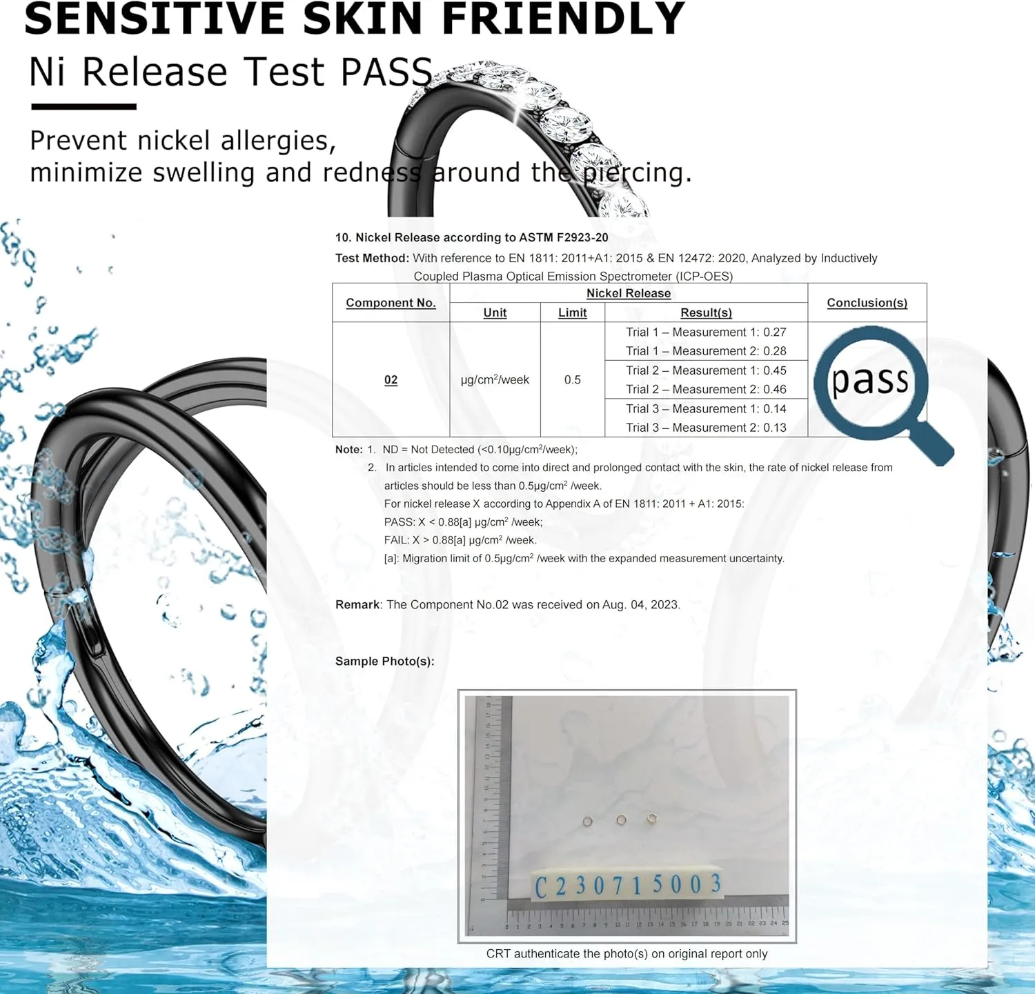 BodyBonita 3pcs Nose Rings Hoops - 316L Surgical Steel Double Hoop Nose Rings 14G/16G/18G/20G Hinged CZ Piercing Jewelry Septum Clicker Rings Cartilage Earring Helix Rook Tragus Daith 7mm/8mm/9mm/10mm