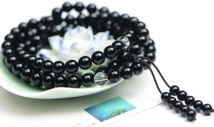 bracelets for men,beaded bracelets, Bracelet Feng Shui Wealth Bracelet 7A Black Tourmaline Bracelet Buddha Prayer 108 Beads Necklace Crystal Bracelet Spiritual Chakra Gems Amulet Talisman for Positivi