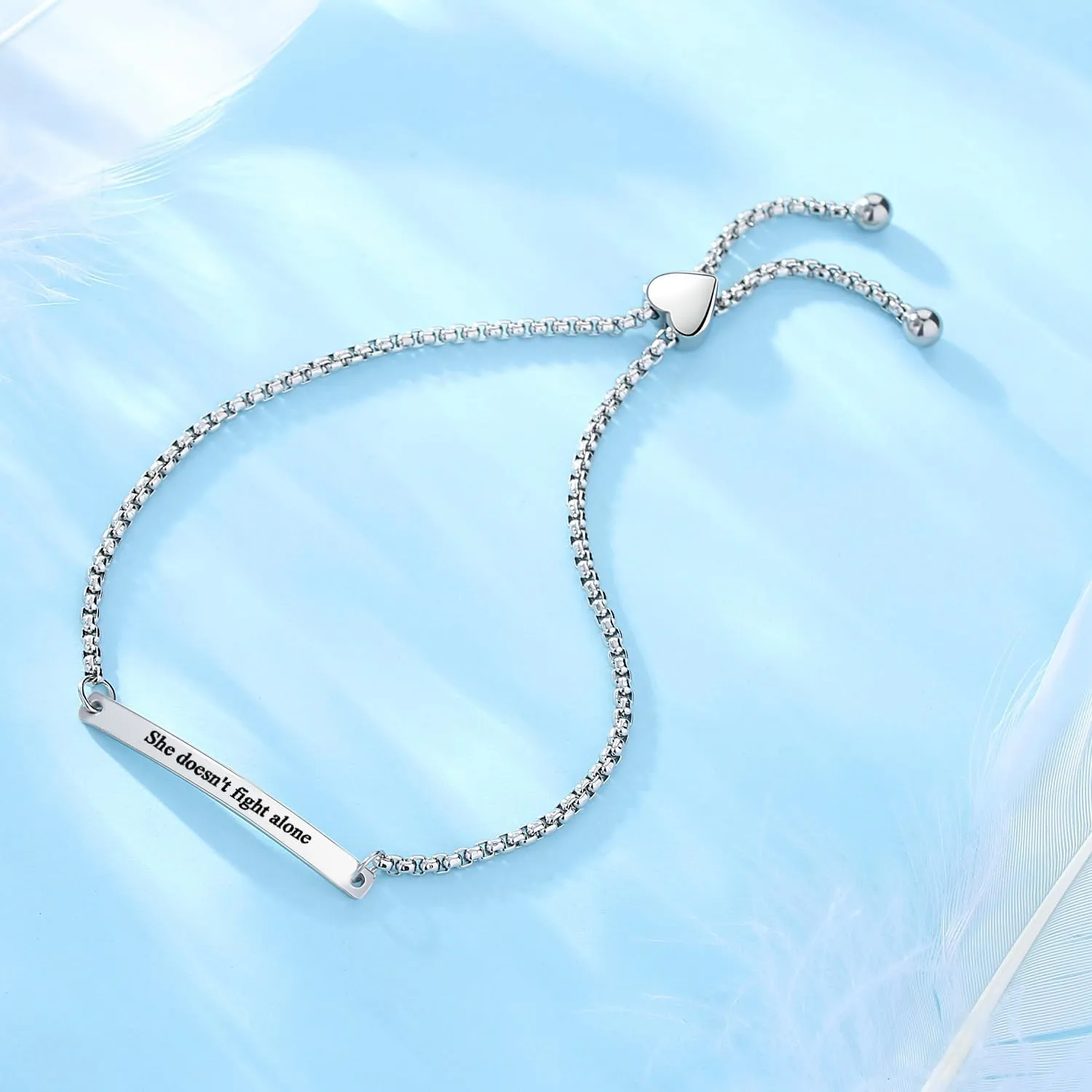 Bracelets for Women Handcraft Inspirational Jewelry Encouragement Inspired Link Chain Bracelet Gift for Girlfriend Sister Wife Motivational Women's Link Bracelets